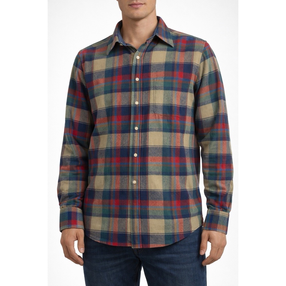 Vintage Pendleton Wool Flannel Shirt Mens Large Plaid USA 100% Virgin Wool‎